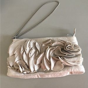 NEW WHBM Clutch;Cool Design;Interior Storage Pockets;Chic Neutral;9” X 5”